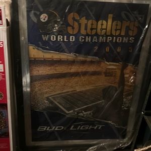 Need something for man cave. Steelers bud light